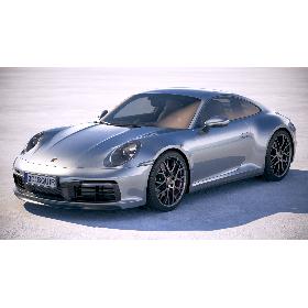 3D Porsche 911 Carrera 4S 2019 with interior